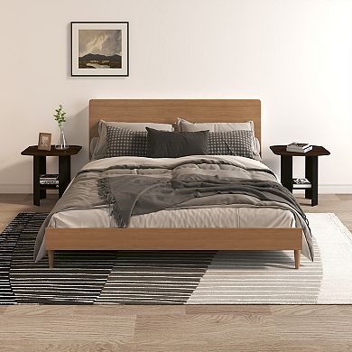 Furinno 20" x 20" x 20" Nightstand Modern Bedside Table with Shelf