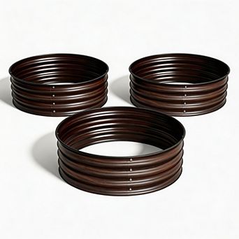 Round Raised Garden Bed, Galvanized Raised Boxes w/ Rust-Resistant Coating, Planter Box for Outdoor