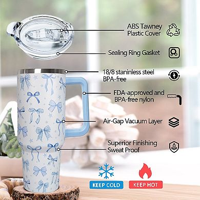 30 Oz Tumbler With Handle Travel Coffee Mug— Mother's Day Gift