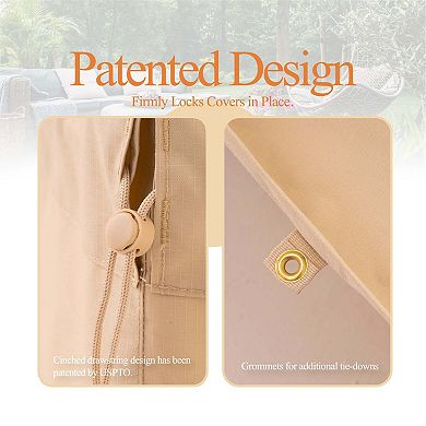 Premium Waterproof Outdoor Patio Round Table Cover: Latest Rip-Stop Fabric