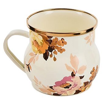 Enamel Mug Butterfly Garden Coffee Tea Drinkware— Mother's Day Gift