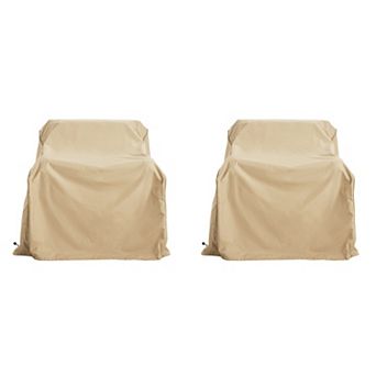 Eazegath 36 x 36" Outdoor Waterproof Coated Fabric Single Club Sofa Chair Rain Cover, Set of 2