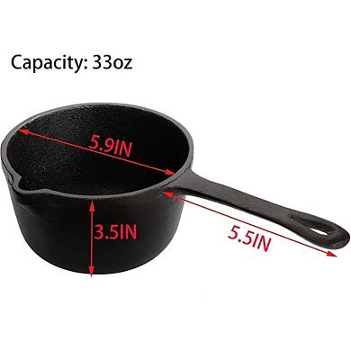 Cast Iron Basting Pot Heavy Duty, Oven & Grill Safe, Multipurpose
