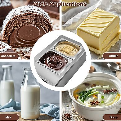 17.5 Inch Chocolate Melting Pot Stainless Steel Tempering Machine with Temperature Control