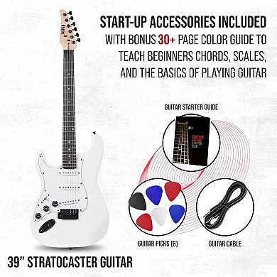 LyxPro 30” Left Handed Electric Guitar TL Series, Solid Body Guitar with 3-Way Switch