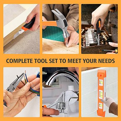Comprehensive 247-Piece Household Hand Tool Set with Storage Case, Manual Garden Tool Kit