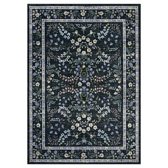 Area Rug, Washable Modern Floral Rug for Living Room, Non-Slip Soft, Non-Shedding
