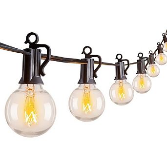 Outdoor LED String Lights, Waterproof Connectable G40 Globe Patio Lights, E12 Base