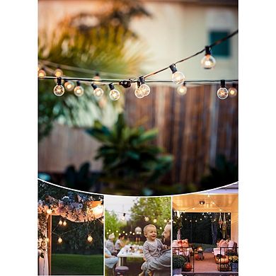 Outdoor LED String Lights, Waterproof Connectable G40 Globe Patio Lights, E12 Base