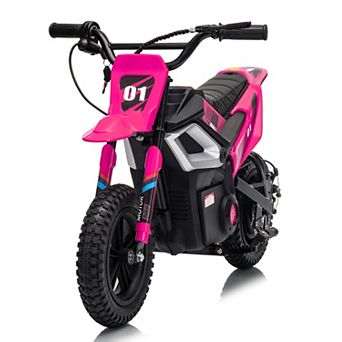 24V Electric Dirt Bike for Kids, 350w Mini Electric Motorcycle, Up to 14 MPH Speed