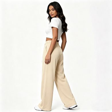 Women's High Waisted Drawstring Sweatpants Loose Casual with Pockets Workout Gym Trousers