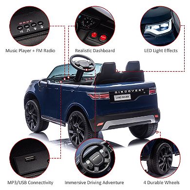 12V Ride on Truck, 2.4g Remote Control Electric Car with Double Doors & LED Lights