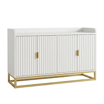 47.2" Fluted Sideboard with Storage Cabinet with Adjustable Shelves
