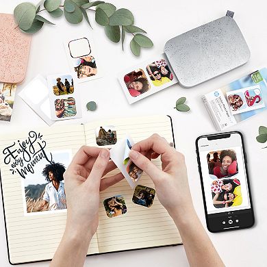 HP Sprocket 2x3” Premium Zink Pre-Cut Sticker Photo Paper, 30 Sheets, Compatible w/ Photo Printers