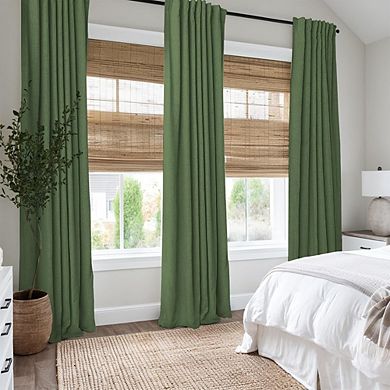 Blackout Linen Curtains, Thermal Insulated Back Tab & Rod Pocket Panels