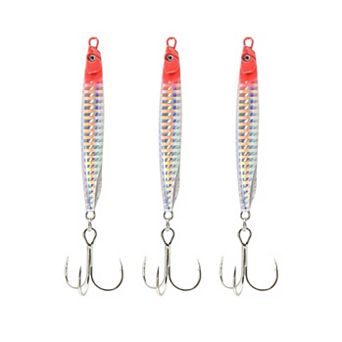 3 pc 1.06oz/30g Saltwater Fishing Jigs Spoons Striped Bass Pompano Mackerel Bluefish