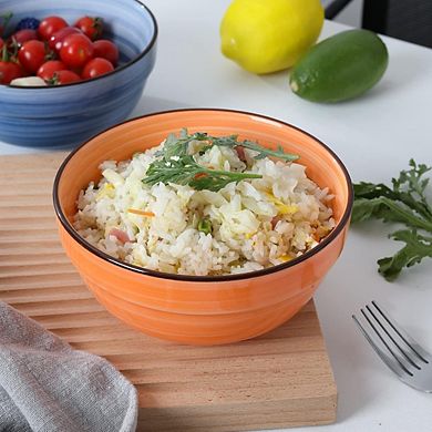 6-Inch Ceramic Serving Bowls, Set of 6, Dishwasher & Microwave Safe