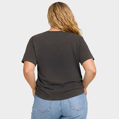 Watermelon Chart Summer Vibes - Women's Plus Sized Garment Dyed Graphic T-Shirt