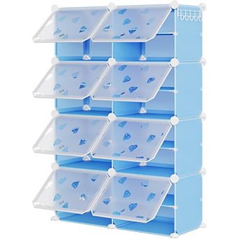 6 tier 24-Pair Expandable Shoe Rack Organizer with 2 Hooks