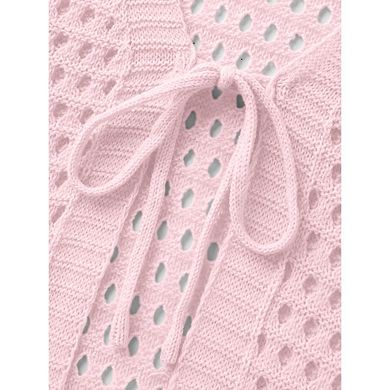 Women's Plus Size Strawberry Appliqué Crocheted Cardigan Sweater V Neck Sweater