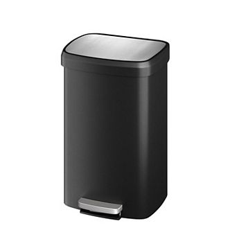 Step-On Kitchen Trash Can, Soft-Close Lid, Liner Rim, Rear Handle, Large Garbage Container