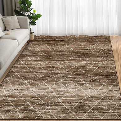 Area Rugs for Living Room Machine Washable Rug Distressed Indoor Carpet Neutral Modern Rug