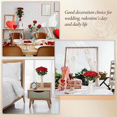 Artificial Rose Bouquet Set Real Touch Silk Flowers for Home & Events