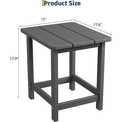 Weather Resistant & Easy Assembly Patio End Tables,Durable Small Patio Table