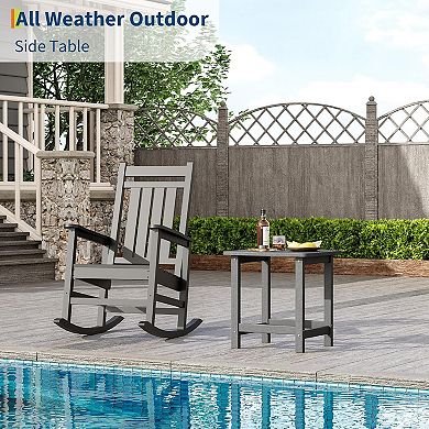 Weather Resistant & Easy Assembly Patio End Tables,Durable Small Patio Table