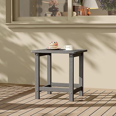 Weather Resistant & Easy Assembly Patio End Tables,Durable Small Patio Table