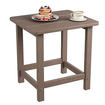 Weather Resistant & Easy Assembly Patio End Tables,Durable Small Patio Table