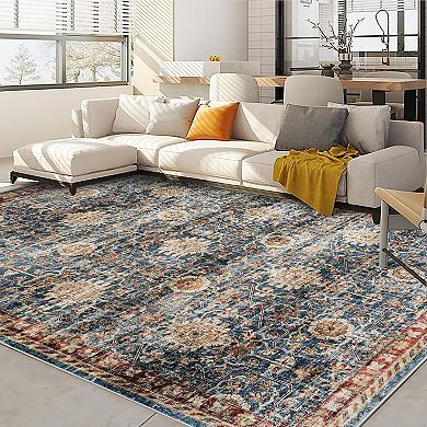 Runners for Hallways Non Slip, Washable Kitchen Runner Rug, Vintage Boho Bathroom Runner Rug