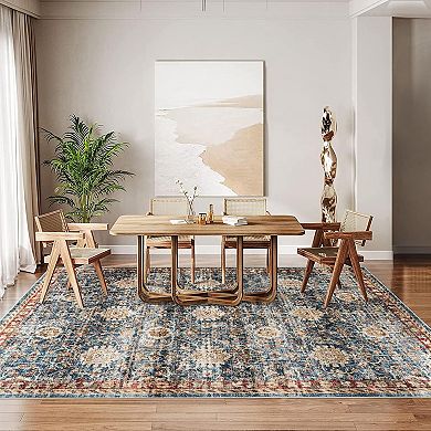 Runners for Hallways Non Slip, Washable Kitchen Runner Rug, Vintage Boho Bathroom Runner Rug