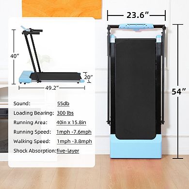Pnronnc Folding Treadmills Walking Pad with LED