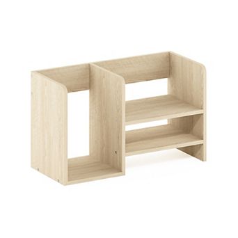 Furinno Desk Organizer Office Shelf with Compartment Stores Open Storage for Bedroom Kitchen