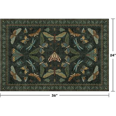 Boho Washable Entryway Rug Non Slip Stain Resistant Indoor Floor Mat