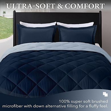 Soft All-Season Down Alternative Comforter Set, King Size Bedding with Pillow Shams