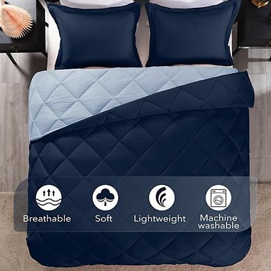 Soft All-Season Down Alternative Comforter Set, King Size Bedding with Pillow Shams