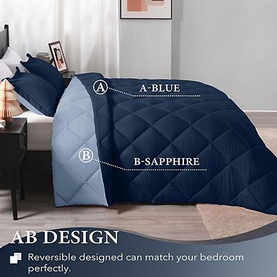 Soft All-Season Down Alternative Comforter Set, King Size Bedding with Pillow Shams