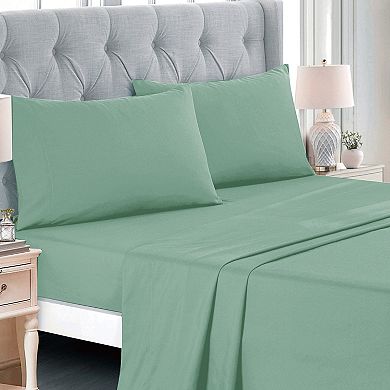 Blue and Green Floral Comforter Set with Sheets