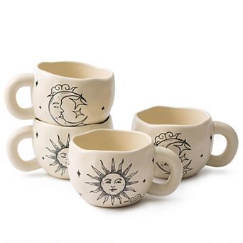 Moon Sun Ceramic Coffee Mugs Gift Set— Mother's Day Gift