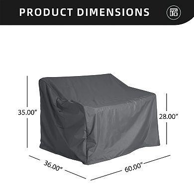 Eazegath 60 x 36" Outdoor Waterproof Coated Fabric Loveseat Sofa Rain Cover