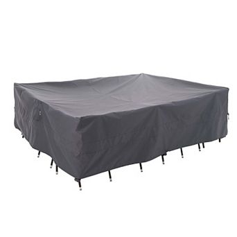 Premium Waterproof Outdoor Patio Rectangular Table Cover, Solution Dyed Rip-Stop Fabric