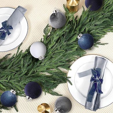 2.36 Inch (6 cm) Velvet Ball Ornaments Shatterproof Plastic Decorations