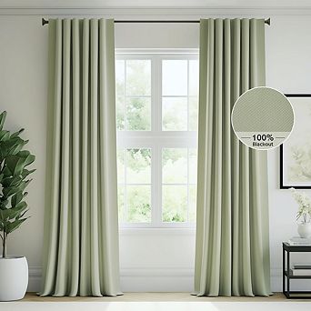 Blackout Curtains, Thermal Insulated Rod Pocket & Back Tab Room Darkening Panels