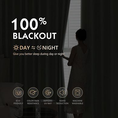 Blackout Curtains, Thermal Insulated Rod Pocket & Back Tab Room Darkening Panels