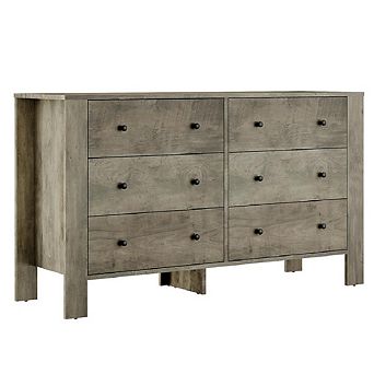 Dresser for Bedroom, Large 6 Drawer Dresser with Deep Drawers and Metal Knobs