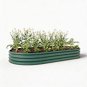 Rust-Resistant Galvanized Raised Garden Bed, Metal Planter Box, Easy Assembly