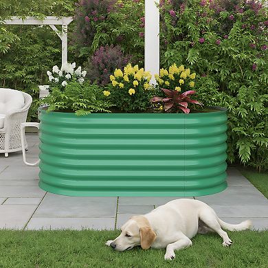 Rust-Resistant Galvanized Raised Garden Bed, Metal Planter Box, Easy Assembly