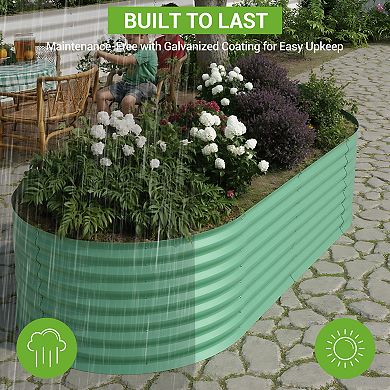 Rust-Resistant Galvanized Raised Garden Bed, Metal Planter Box, Easy Assembly